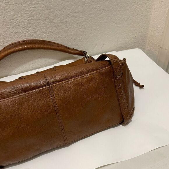 Gianni Bini Brown Leather Shoulder Bag - Picture 9 of 14